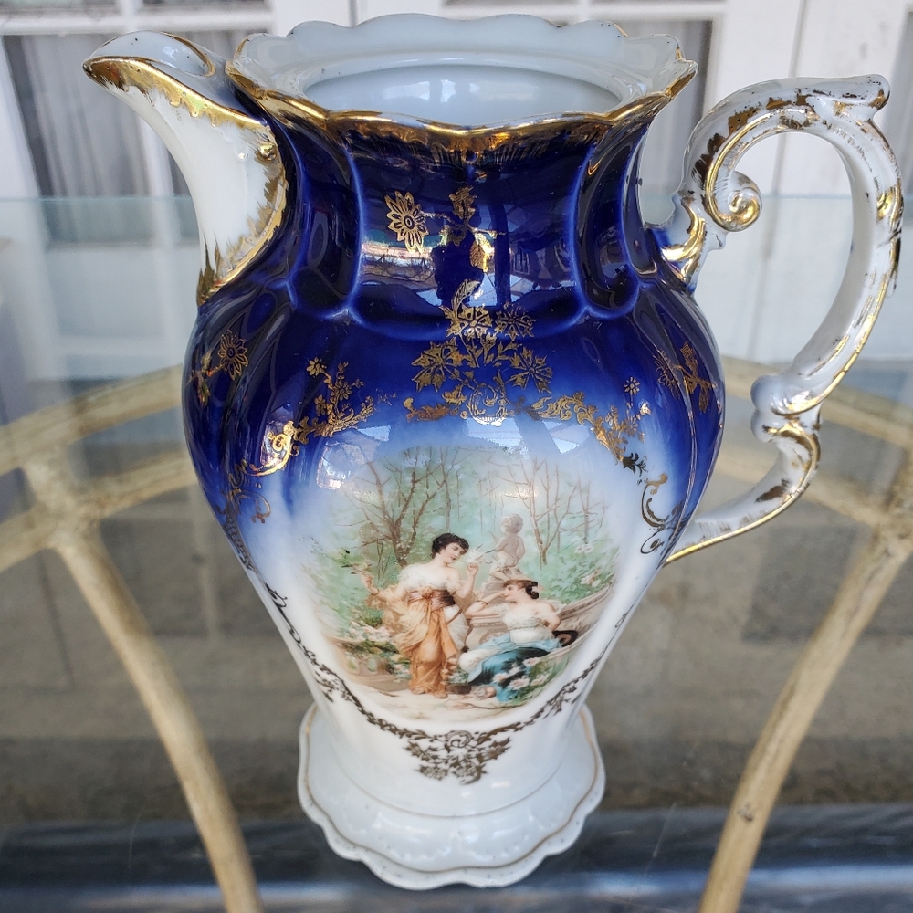 Pre-owned Royal Bavaria and SVOC Imperial China Porcelain Teapot and Vase